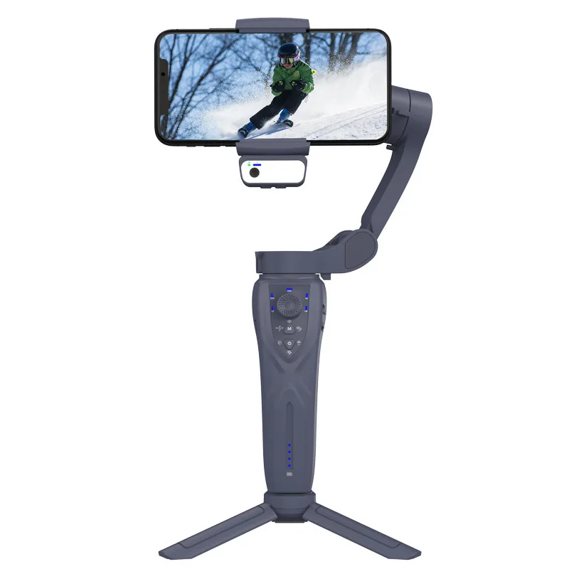 Mobile phone stabilizer intelligent follow-up live broadcast fill light folding mini portable handheld stable shot gimbal
