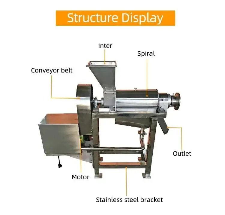 Electric Spiral Juicer Extractor Commercial Orange Lemon Fruit Juice Press Equipment