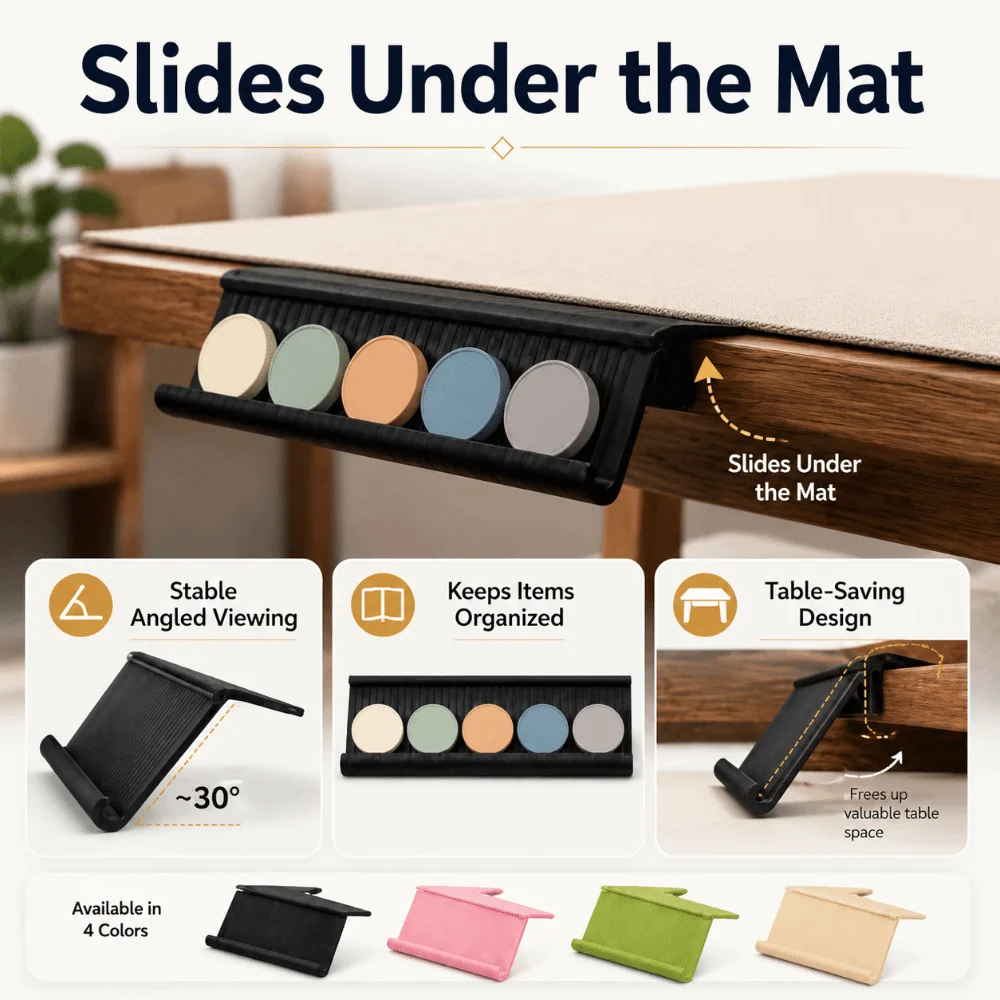 Angled Display Mahjong Card Holder Foldable Clip-on Design Score Display Rack Portable Compact Playing Card Stand Party Games
