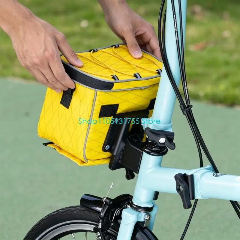 K0EF Foldable Bike Front-Mount Interface Component for Adding a Bag or Rack Mounting Point, Supplied with Screws and Tool