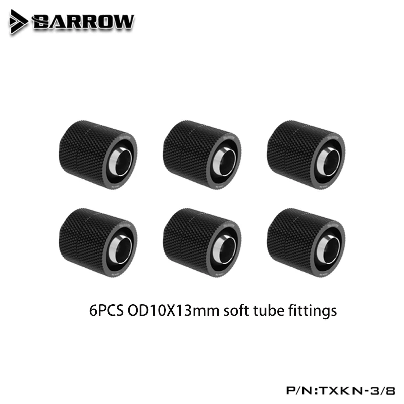 

Barrow TXKN-3/8, 3/8"ID*1/2"OD 9.5*12.7mm Water Cooling Soft Tube Fittings,360° Rotary Compression for Soft Tubes