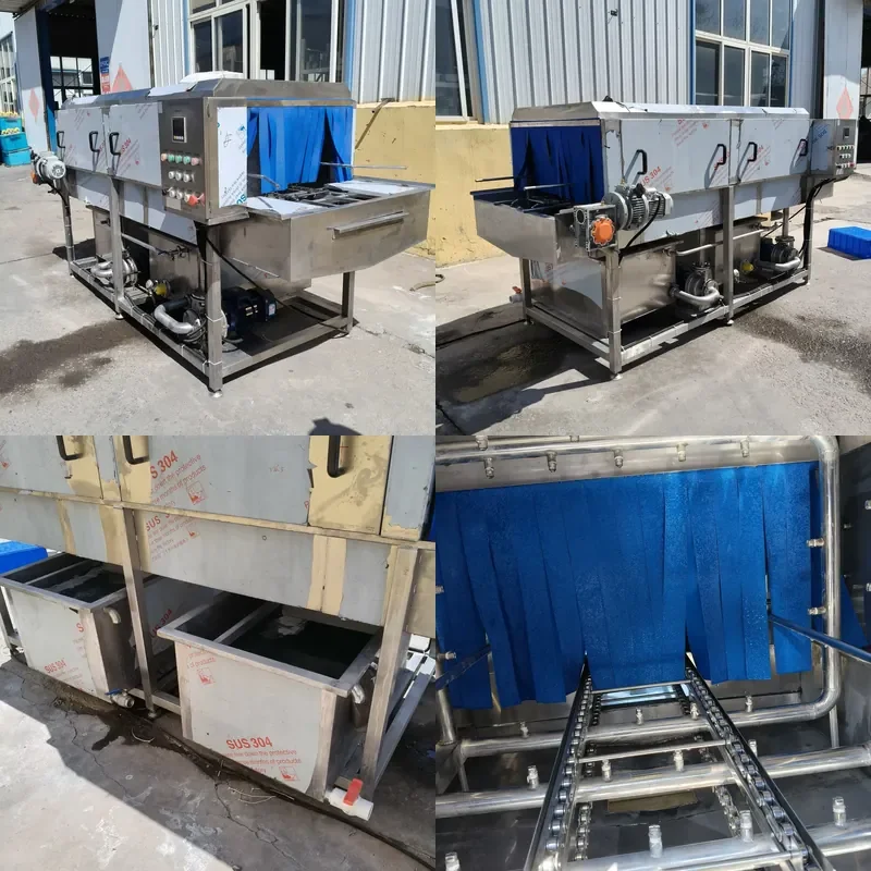 [2026] Industrial Crate and Basket Washing Machine High Pressure Automatic Cleaning Equipment for Food Meat and Vegetable