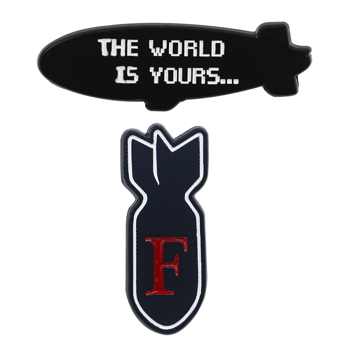 Эмалированная булавка «THE WORLD IS YOURS», брошь в виде дирижаба, булавки для лацканов сосны, значок на рюкзаке, аксессуары для костюмов, забавные ювелирные изделия, подарки