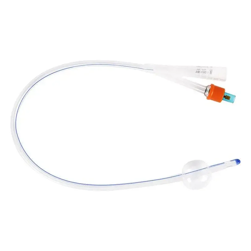 1/2/5 Pcs Disposable Silicone Catheter for Domestic Dual Chamber Bladder Irrigation in Elderly Men and Women