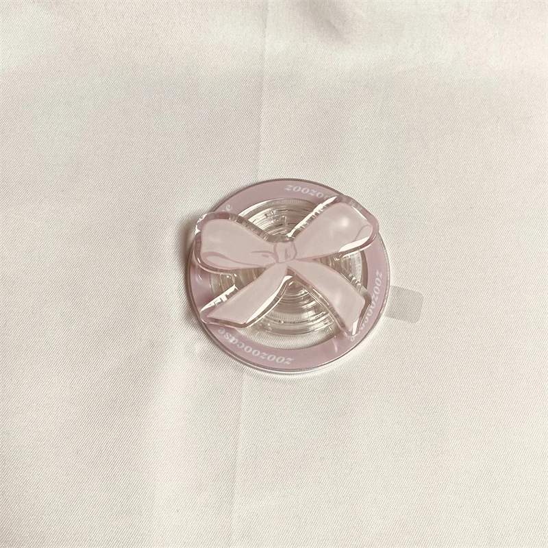 Bow Shaped Magnetic Bracket Cute Phone Airbag Back Sticker Strong Suction Magsafe Desktop Support Bracket