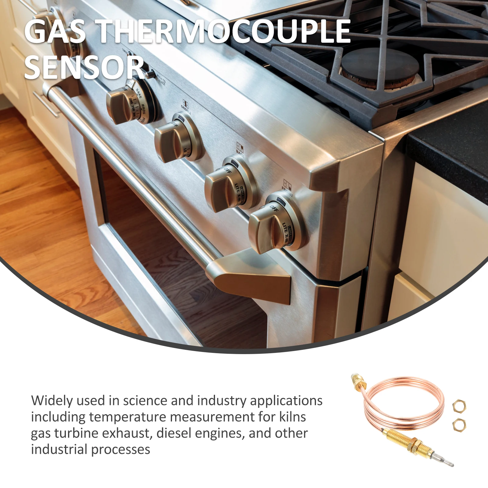 

Universal Replacement Thermocouple Accessories Thread Sensor Wear-Resistant Gas Fireplaces Grills Stoves Propane Water Heater