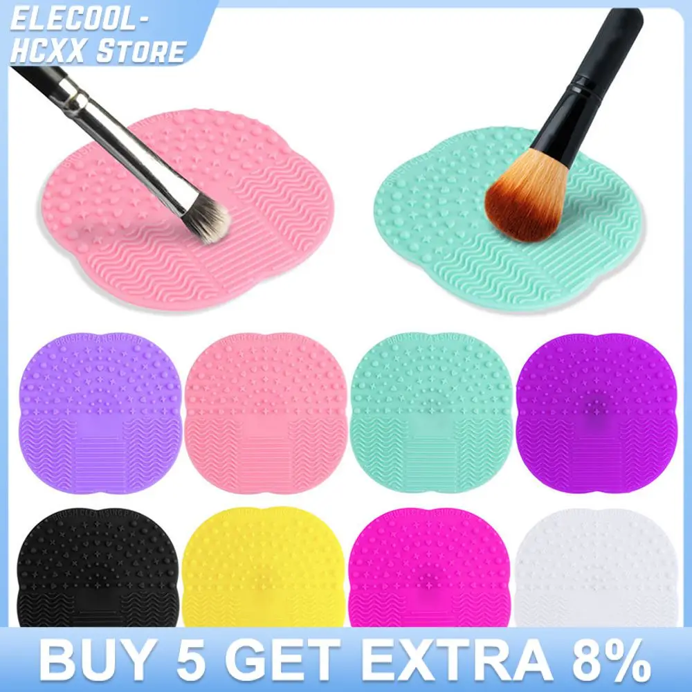 Silicone Scrubbing Pad Cosmetic Brush Cleaning Pad Silicone With Suction Cup Apple Cleaner Cleaning Scrubbing Pad Beauty Cleaner