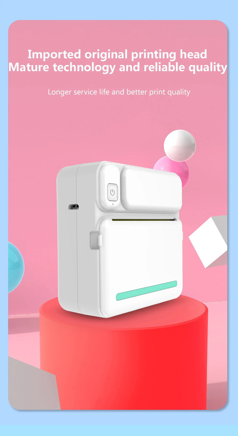 Draagbare Mini Geen Inkt Printer Draadloze Bt Thermische Fotoprinter Label Memo Verkeerde Vraag Printing Printer Kinderen Cadeau