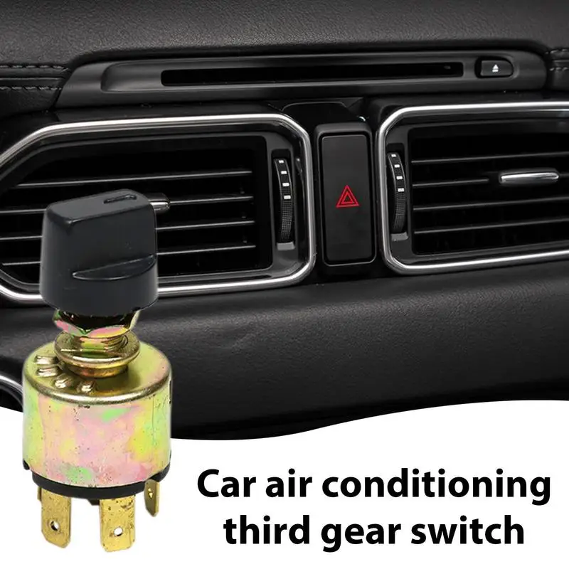 Car Heater Control Switches Car 3 Modes Heater Air Conditioner Knob Switch High Temperature Resistant Iron Knob Switch For Large