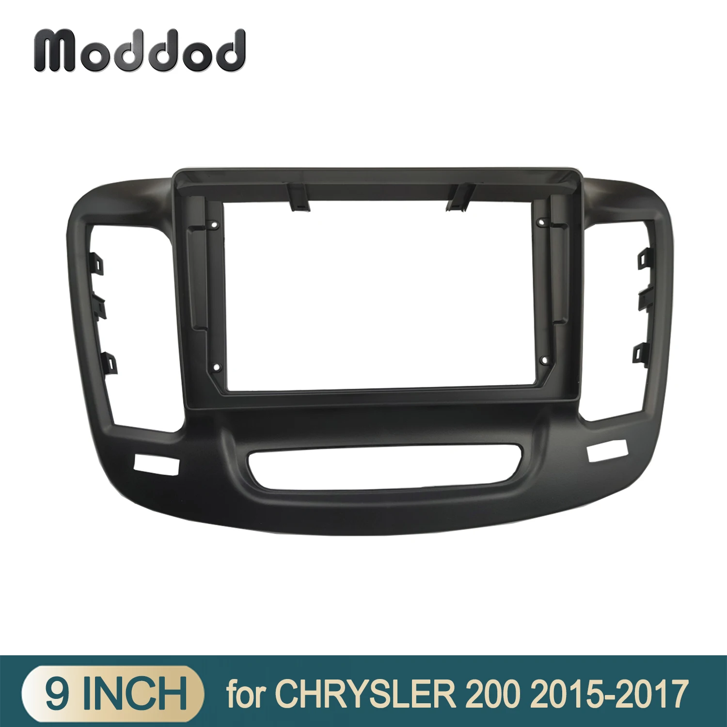 

Double 2 Din Radio Fascia Frame for CHRYSLER 200 2015-2017 9 INCH GPS Navigation Bezel Dash Mount Trim Kit Audio Panel