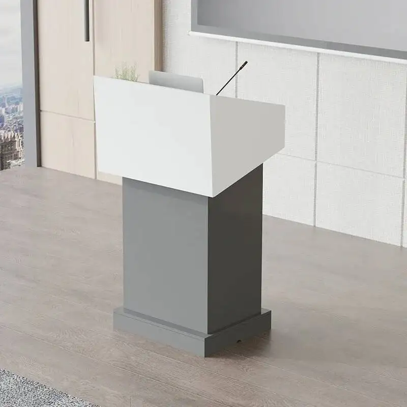 

Stand Reception Luxury Podium Lecture Clinic Desks Speech Stand Support Customization Fillet Treatment Reception Tavolo Table