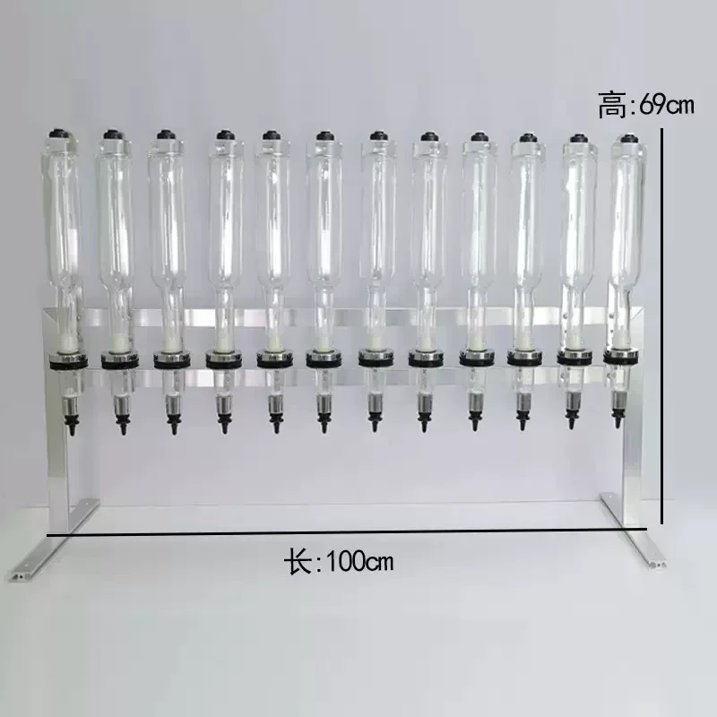 Twelve pump sub-packer, display stand, aromatherapy set, glass in-line display stand