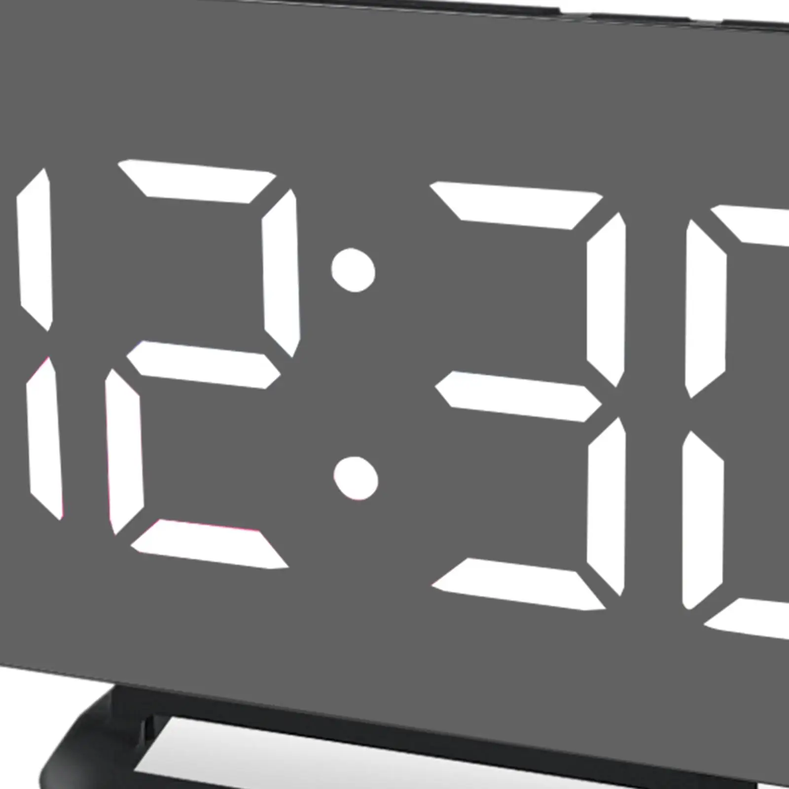 Digital Alarm Clock 3 Levels Brightness Mirror Surface Snooze Function Auto Dimmer Mode Desk Wall Clock for Office Bedroom Home