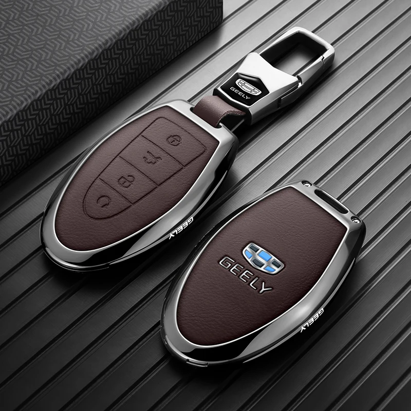 Zinc Alloy Key Case Fit Geely 5th Generation Emgrand 2026 2027 Luxury Trim Shockproof Smart Remote Key Car Modification Parts