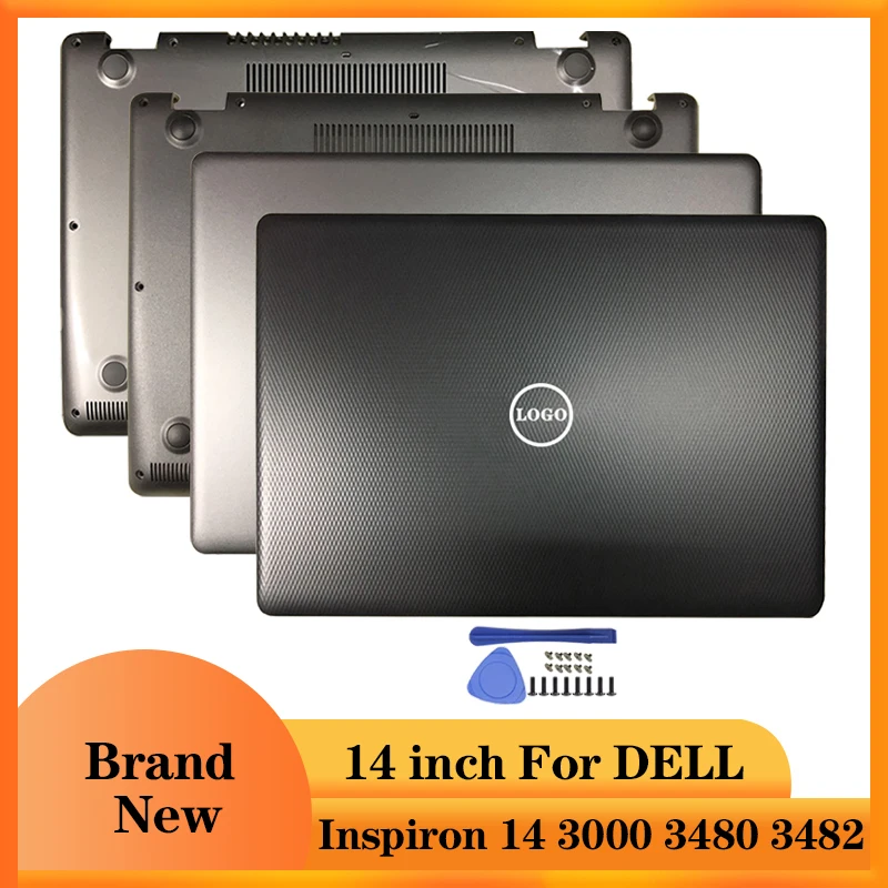 

Новый ноутбук чехол ЖК-дисплей задняя крышка/нижний чехол для Dell Inspiron 14 3000 3480 3482 черный, серебристый цвет