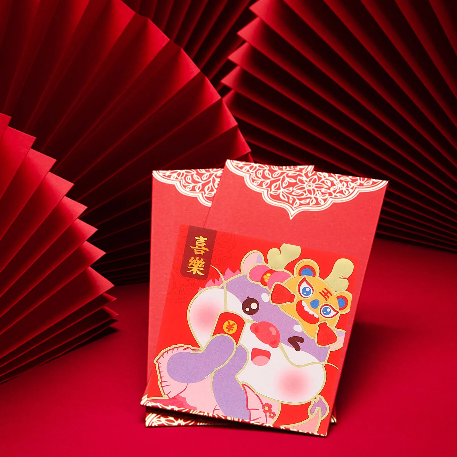 

24pcs Festival Envelopes Chinese New Year Money Storage Paper Gift Envelopes Dragon Pattern Traditional Packets For Lunar