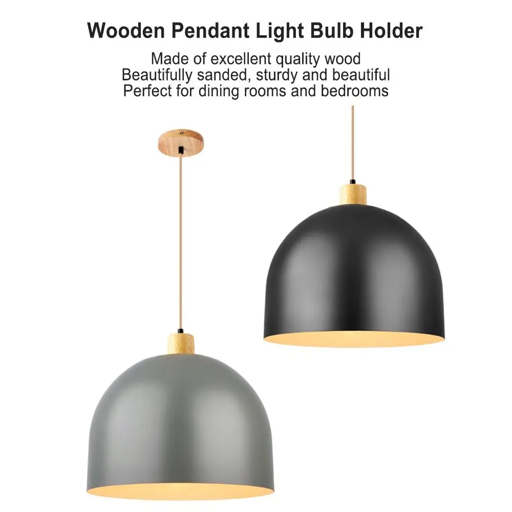 Sophisticated Wooden Pendant Light Holder 220V E26/E27 Hanging Lamp Fixture Lighting Accessory Ceiling Fixture