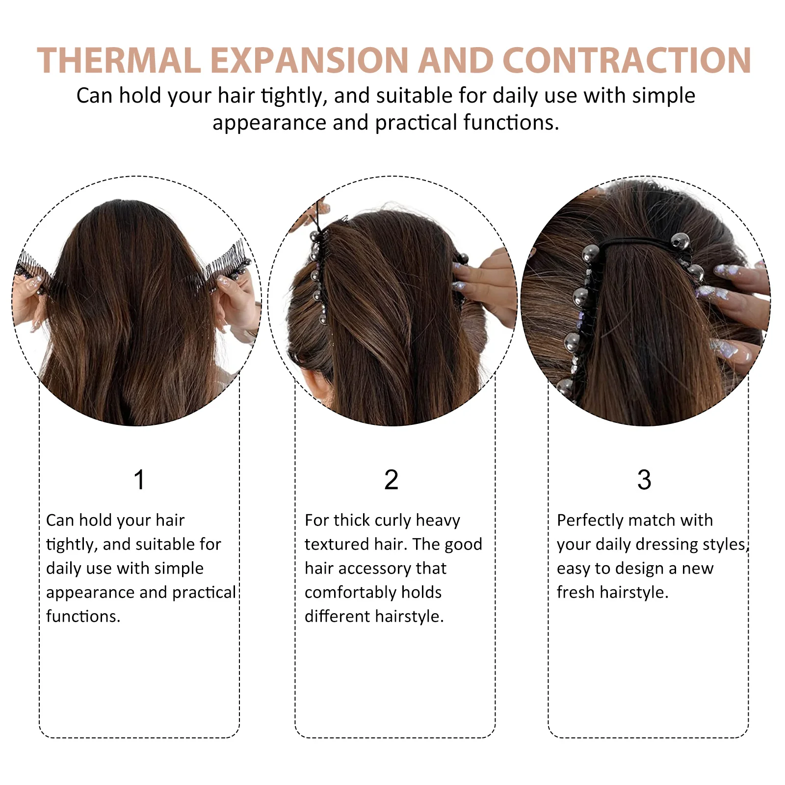 

2Pcs Bun Maker for Thick Curly Hair Banana Clip Women Ponytail Holder Hair Clips Styling Tool Secure Firm Grip Daily