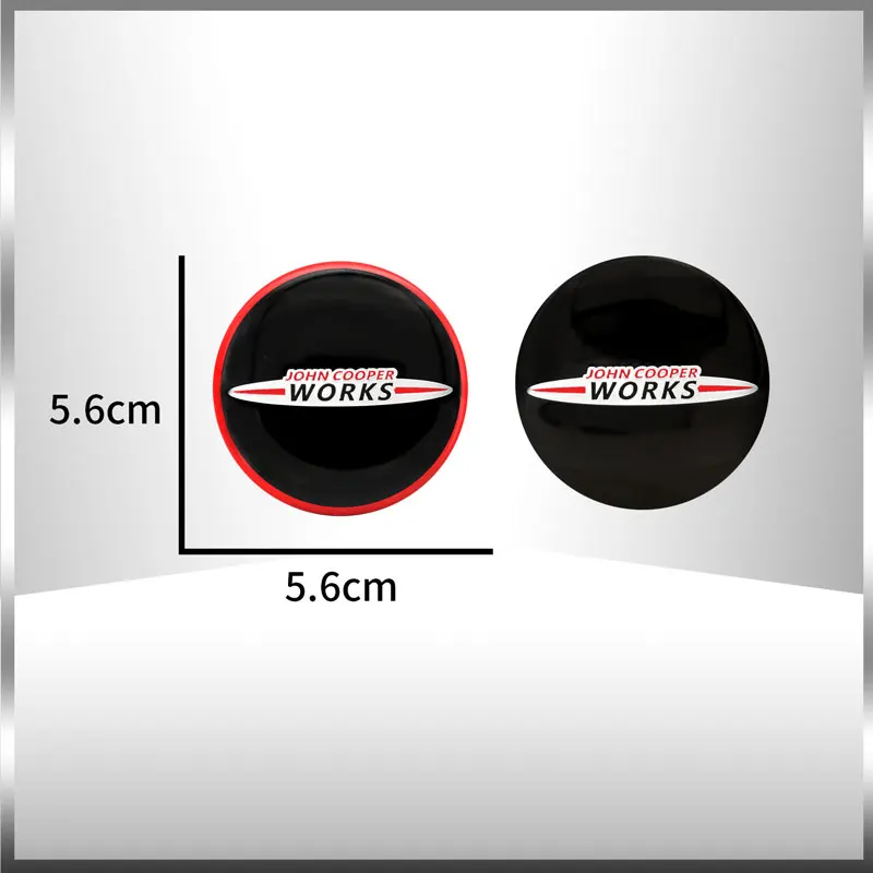 4PCS 56mm JCW John Cooper Works Logo Car Wheel Center Hub Cap Rim Refit Badge Cover For Mini Coopers Clubman R56 R52 F55 F56 R60