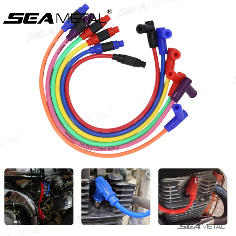 SEAMETAL Universale Moto Bobina di Accensione Candela Cavo di Alimentazione Iridio Per Dirt Bike Go Kart ATV Scooter Honda Yamaha Suzuki