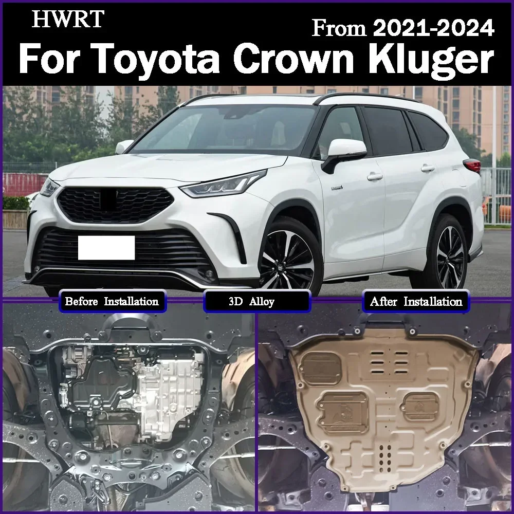 Car Accessories Under Engine Guard Mudguard Board Splash Shield Mud Fender Plate Panel  For Toyota Crown Kluger 2021-2024 2.5L