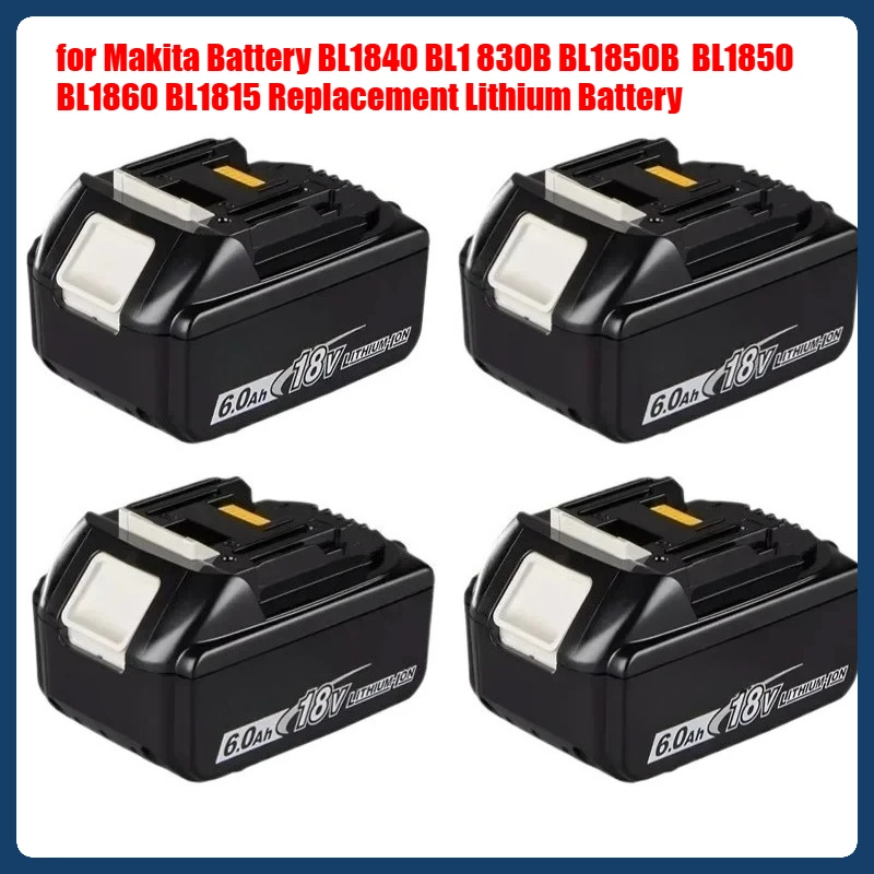 

18V for Makita Battery BL1840 BL1 830B BL1850B BL1850 BL1860 BL1815 Replacement Lithium Battery