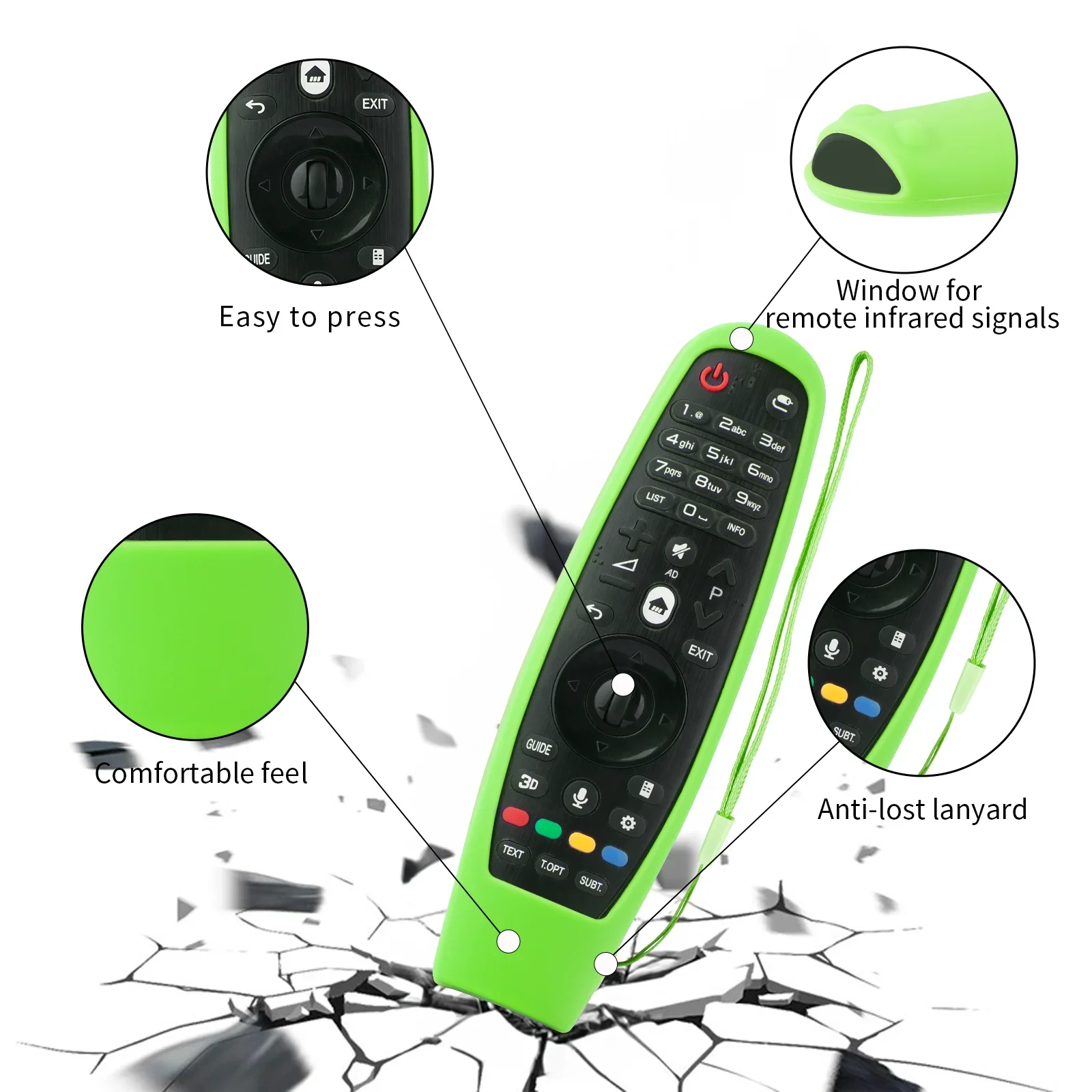 Luminous Silicone Protective Case For LG Smart TV Magic Remote MR20GA MR19BA MR18BA MR650A MR650 MR600 AKB75855501