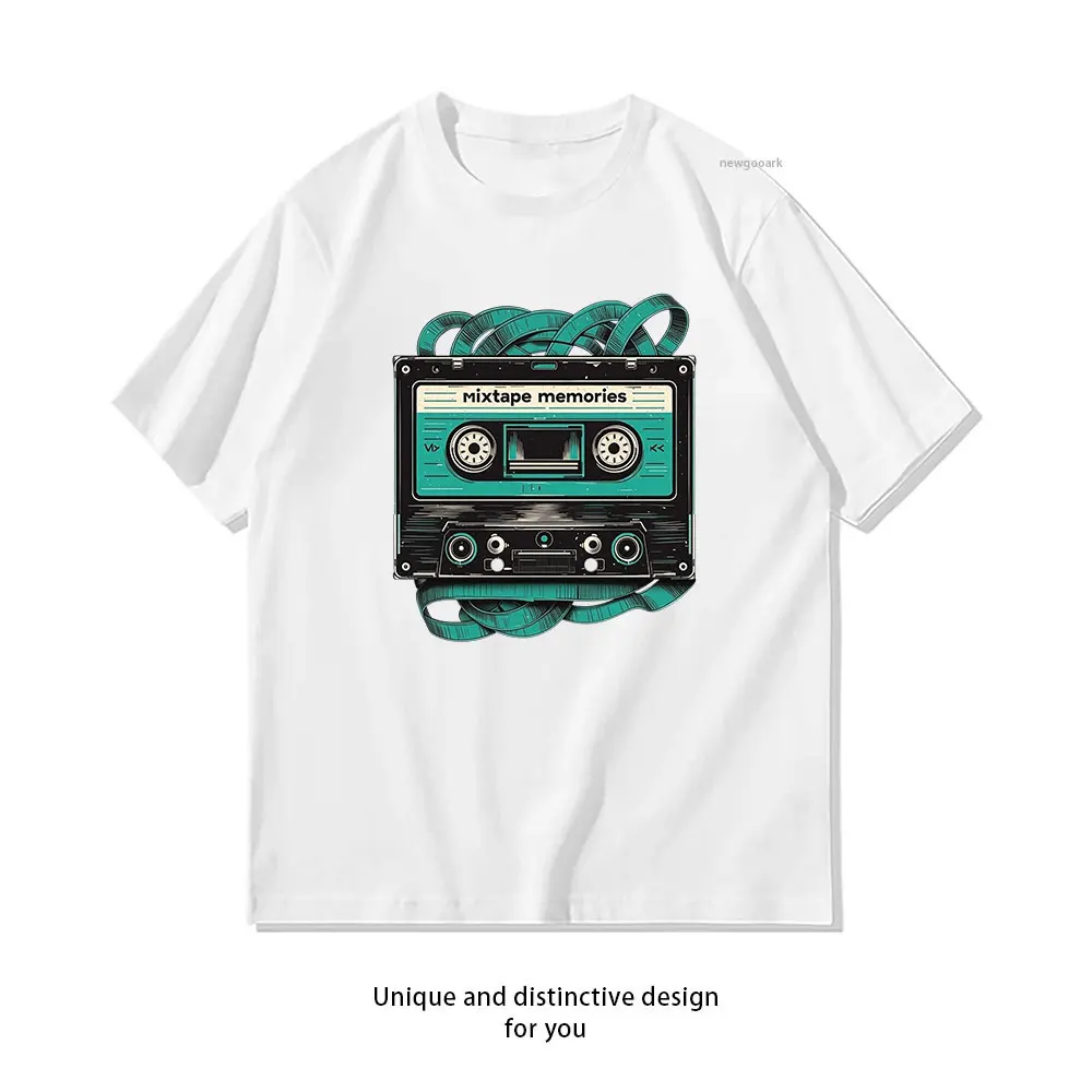 Mixtape Memories T-Shirt Casual cotton graphic t shirts Creative streetwear Classic O-neck shirt