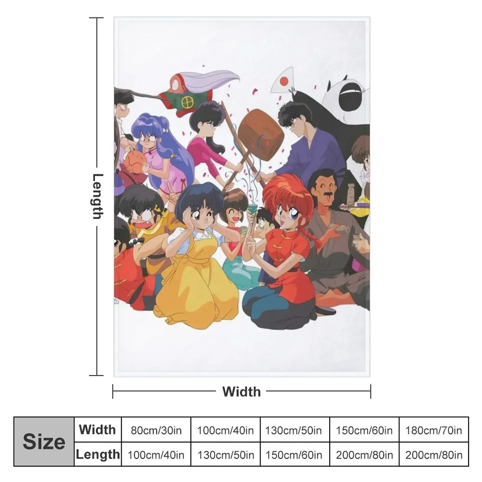 Ranma Throw Blanket Decoratives Nap Cute Blankets