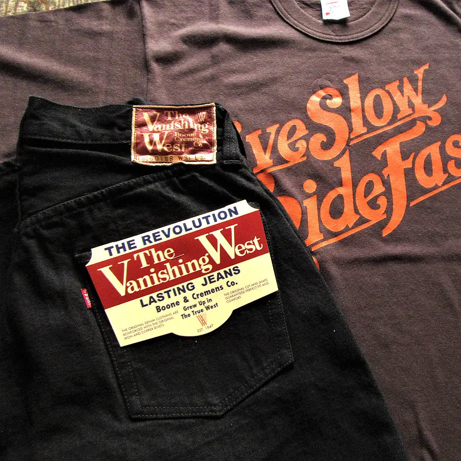 FREEWHEELERS & CO Lotto 601 Jeans da 14 once con orecchie rosse nere del 1951