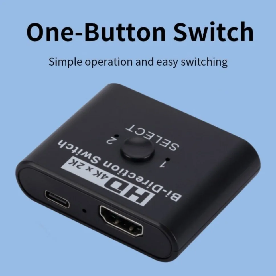 Switch HDMI bidirezionale 4K 2 in 1 Out/1 in 2 Out Splitter Switcher compatibile con HDMI per PS4/3 TV Box 1x 2/2x1 Switcher Adapter