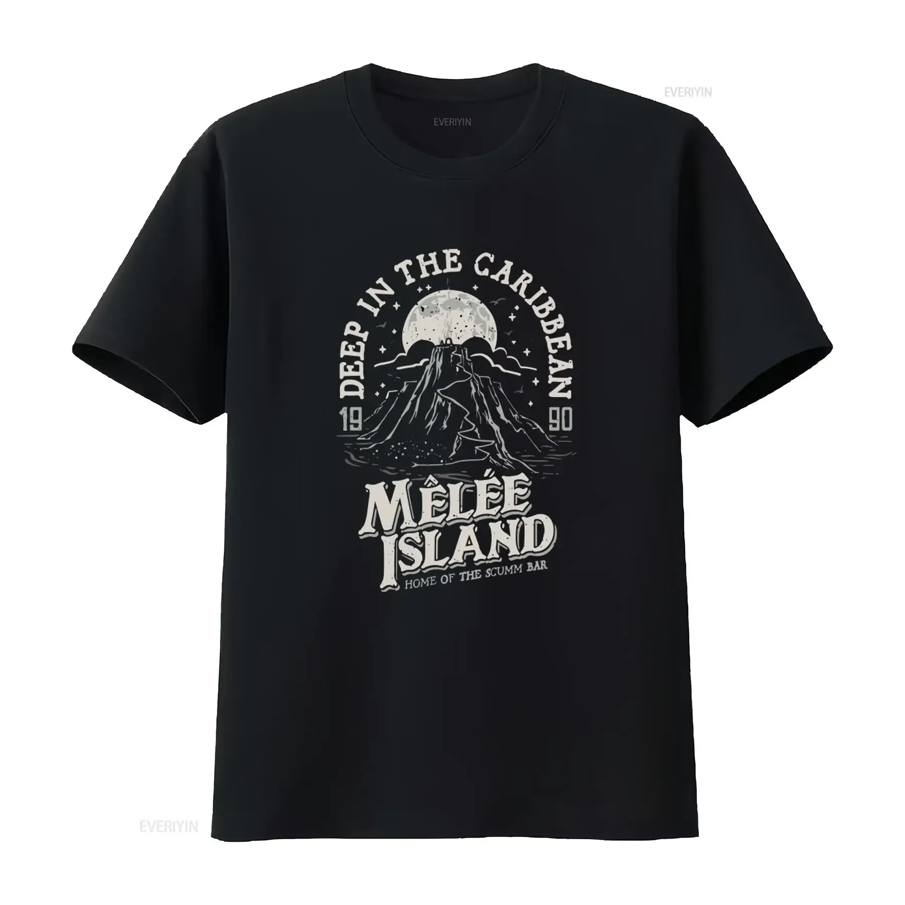 Deep in the Caribbean Melee Island T shirt for Women and Kids Home of Scumm Bar Design vintage Washed Versatile fashion Casual