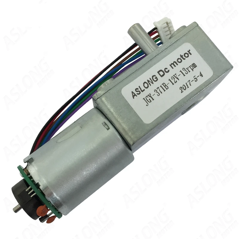 JGY-370B-QC DC geared motor encoder encoder disk worm self-locking deceleration miniature motor 4RPM-115RPM