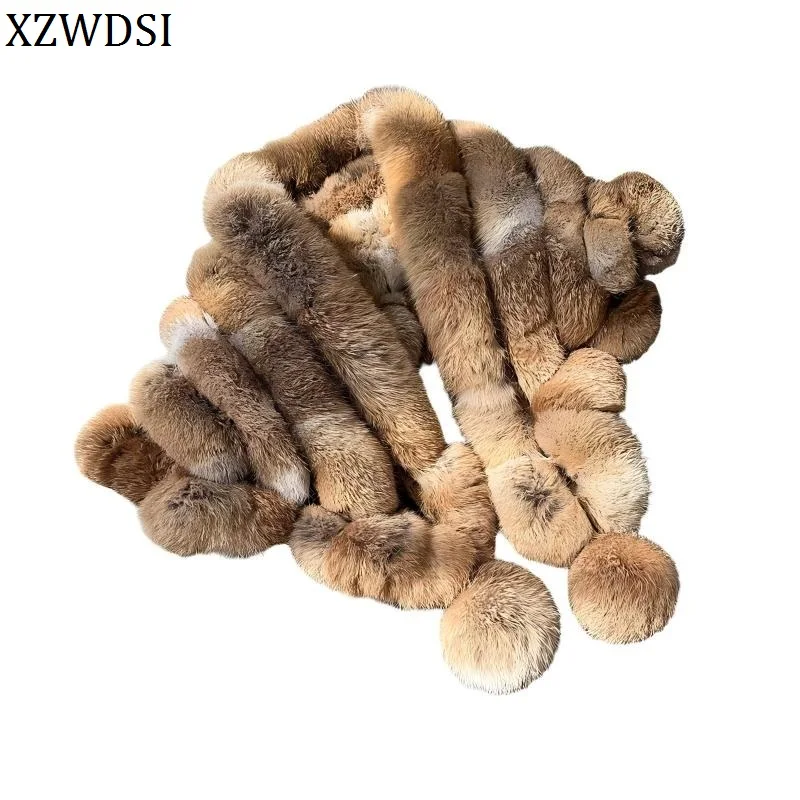 

Дешевый треугольный плащ из натурального кроличьего меха, теплый и толстый меховой шарф осенью и зимой