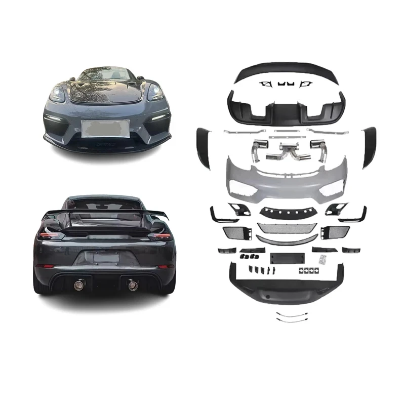 

Car Accessories Facelift Upgr GT4 Style Front Rear Bumper Grille Body Kit for 718 Cayman Boxster