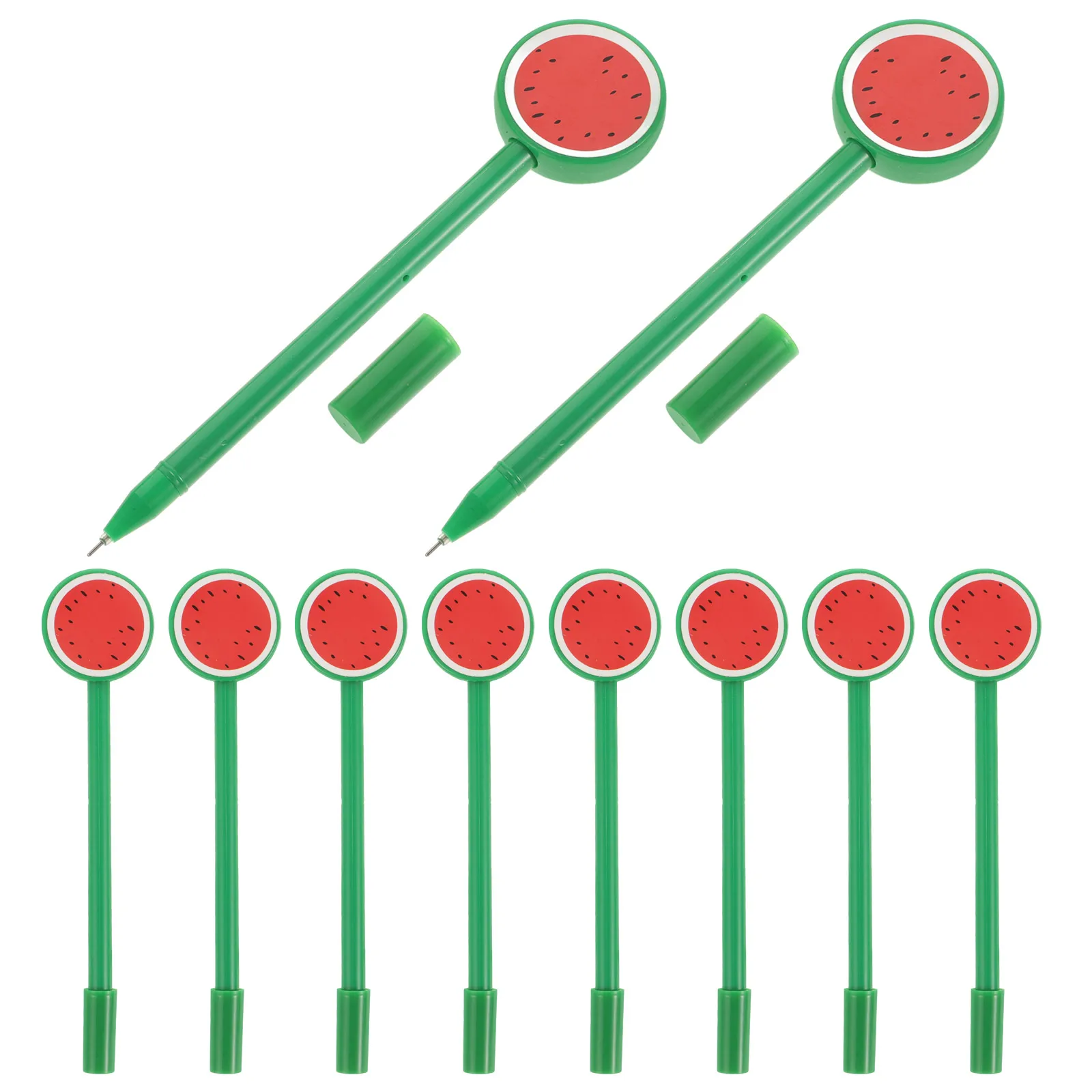 

10 Pcs Multipurpose Watermelon Gel Pen Work Journaling Plastic Cute Stationary Office Pens