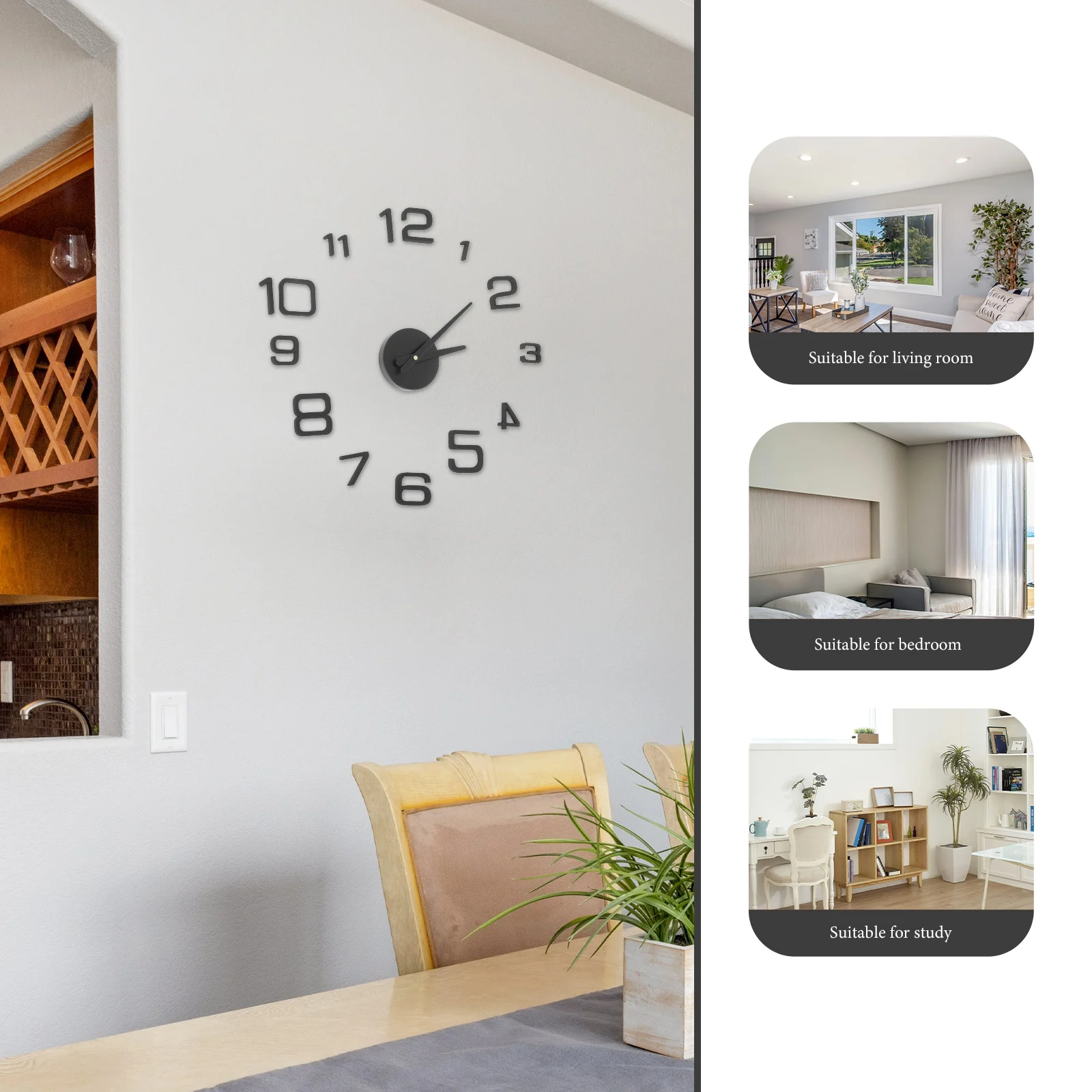 

1 Set Modern Frameless Acrylic Wall Decorative Hanging For Home Living Room Bedroom Silent Non Ticking Easy Install Large Unique