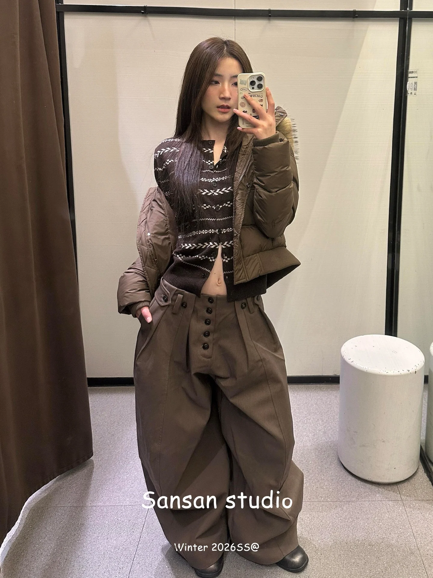 

Американские ретро-брюки для женщин: весенние свободные прямые брюки с широкими штанинами, универсальные, струящиеся, стройнящие, в пол