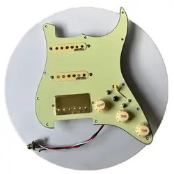 HSS Upgrade Prewired  Guitar Pickguard Set Multifunction Switch Wilkinson Alnico 5 Gold Humbucker Pickups