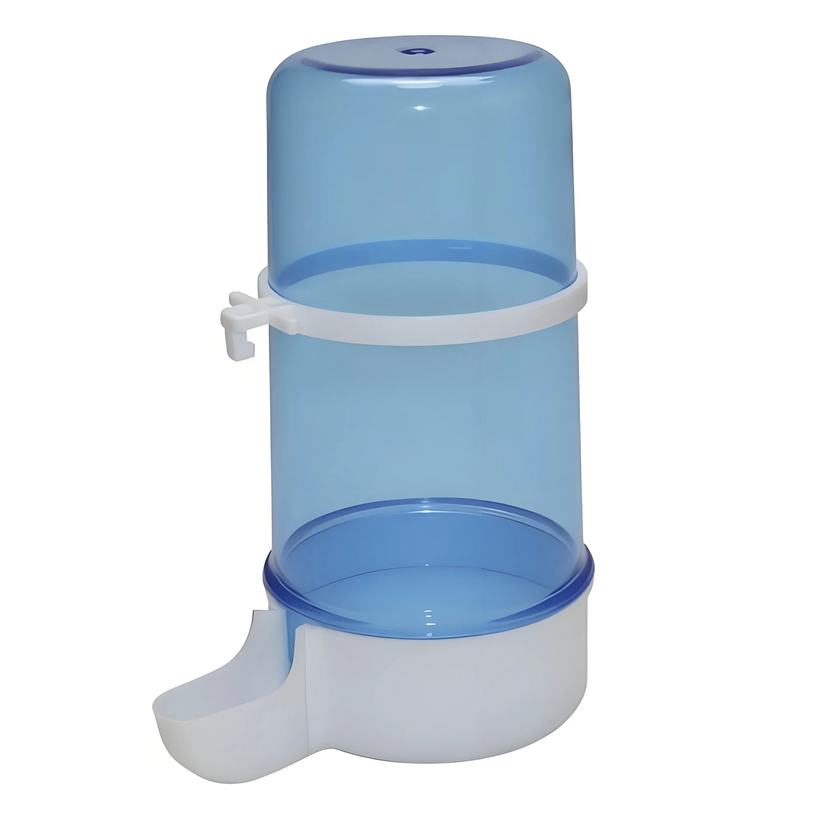 Automatischer Trinkbrunnen und Futterautomat aus Kunststoff für Haustier-Vögel, Hängender Futterkäfig für Papageien, Blaue Sittiche, Tauben, 415ml 240ml – Detail 11