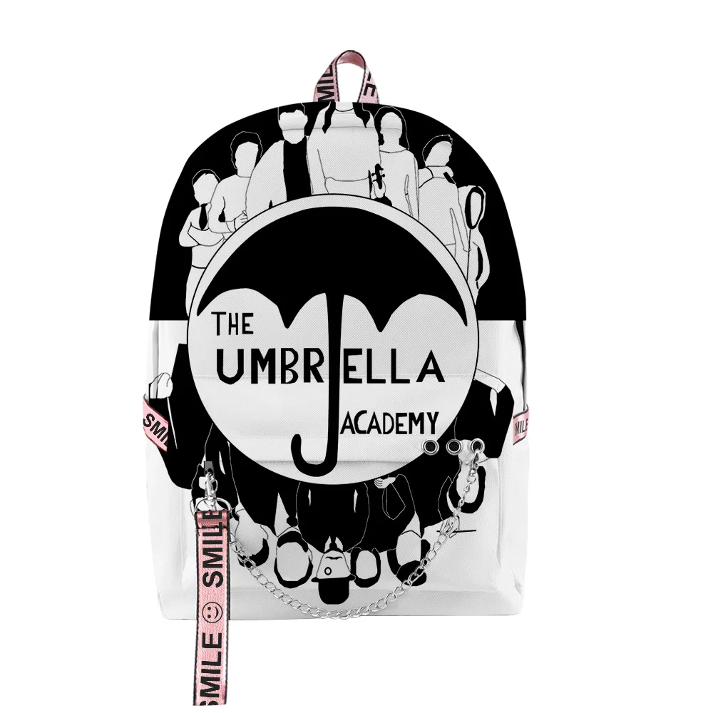 

Harajuku Popular The Umbrella Academy School Bags Unisex 3D Print Oxford Waterproof Notebook multifunction Travel Backpacks