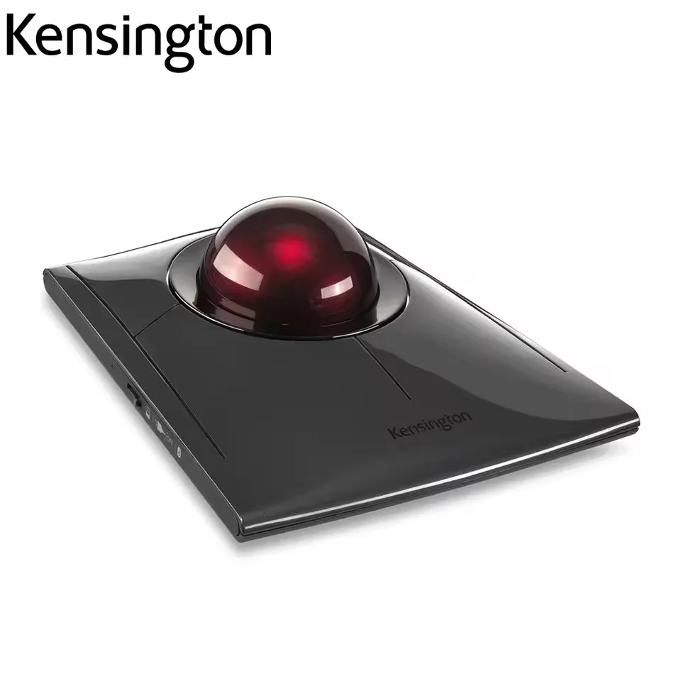 ماوس كرة التتبع اللاسلكي/السلكي من Kensington SlimBlade Pro مريح لليد اليسرى لـ CAD/الألعاب لنفق الرسغ K72080/K72081
