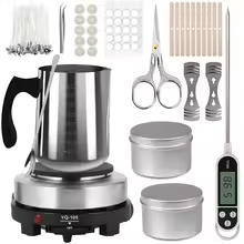 Candle Making Supplies Tools Set for Beginners with Melting Pot