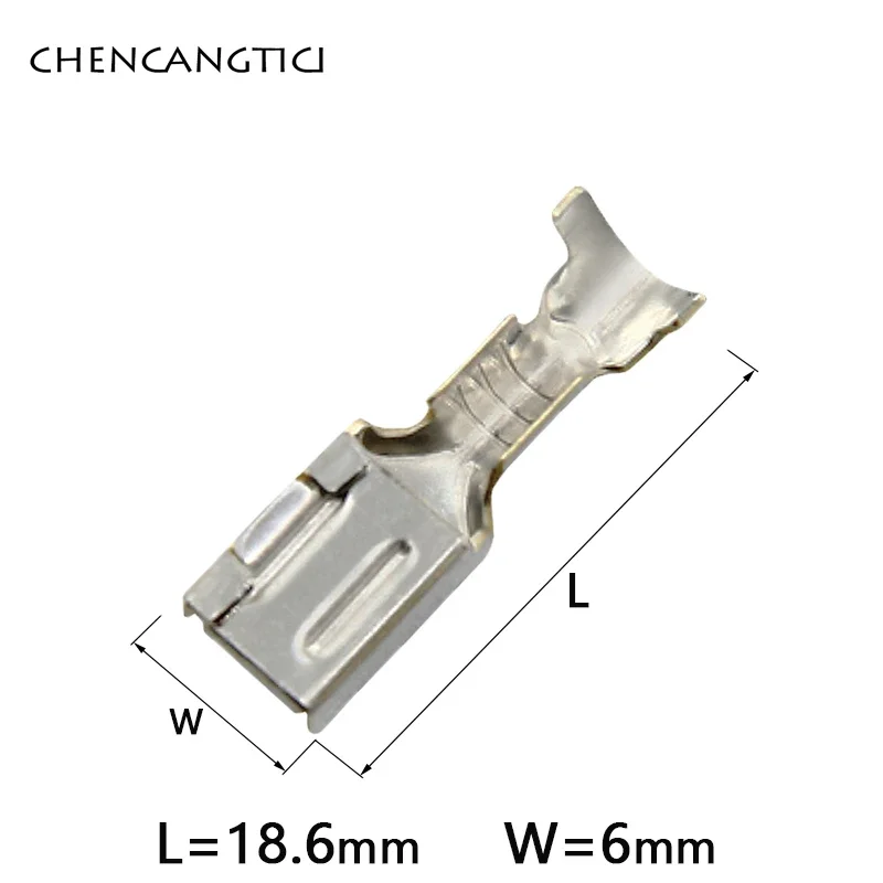 20 Pcs 4.8 mm Automotive Wire Cable Connector Splice Terminal Plug Socket Box Harness Female Crimp Pins DJ621-4.8*0.8B