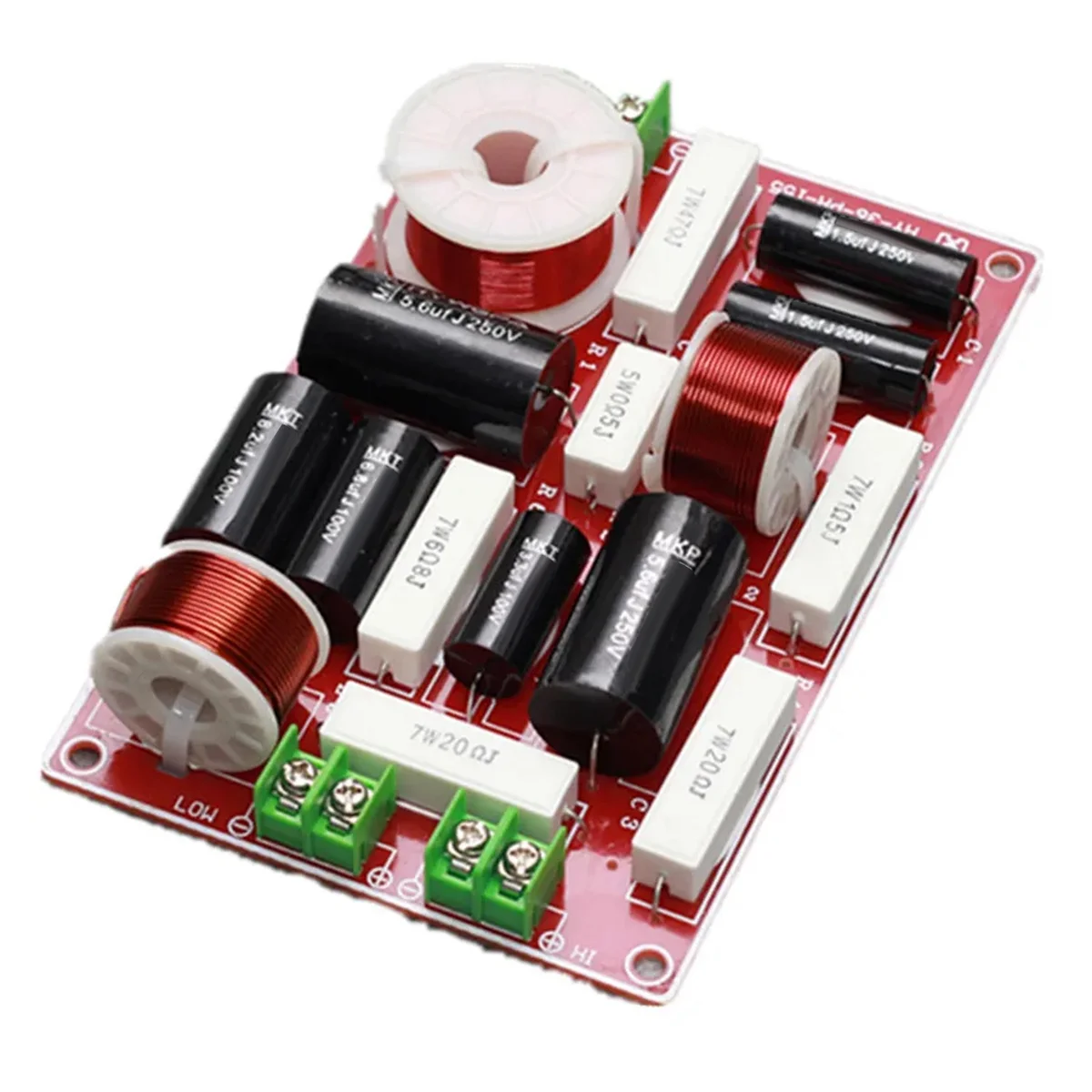 

IIJJ-2 Way Hi-Fi Audio Treble + Bass Crossover Speaker Frequency Divider Stereo Crossover Filters 18DB 150W