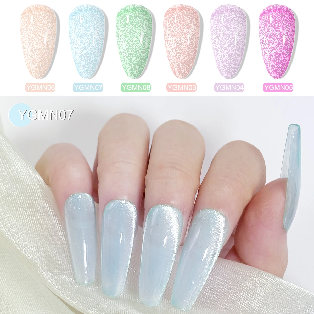 젤 네일 폴리쉬 - 6가지 색상 형광 네온 젤 네일 폴리쉬 UV/LED 글로우 효과 네일 폴리쉬