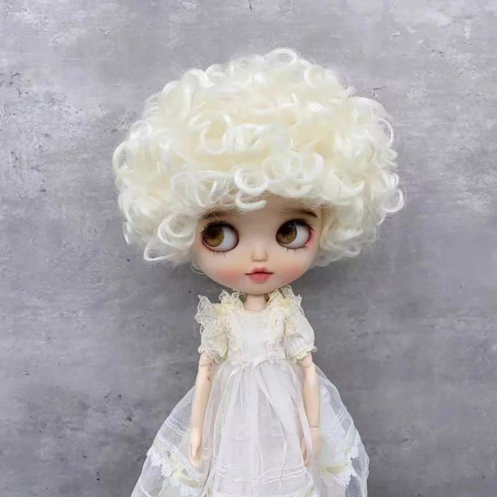 Puppenperücke mit Locken für Blythe-Puppe 1/3 1/4 BJD-Puppe, bunte Haarperücke, Puppenzubehör – Detail 5
