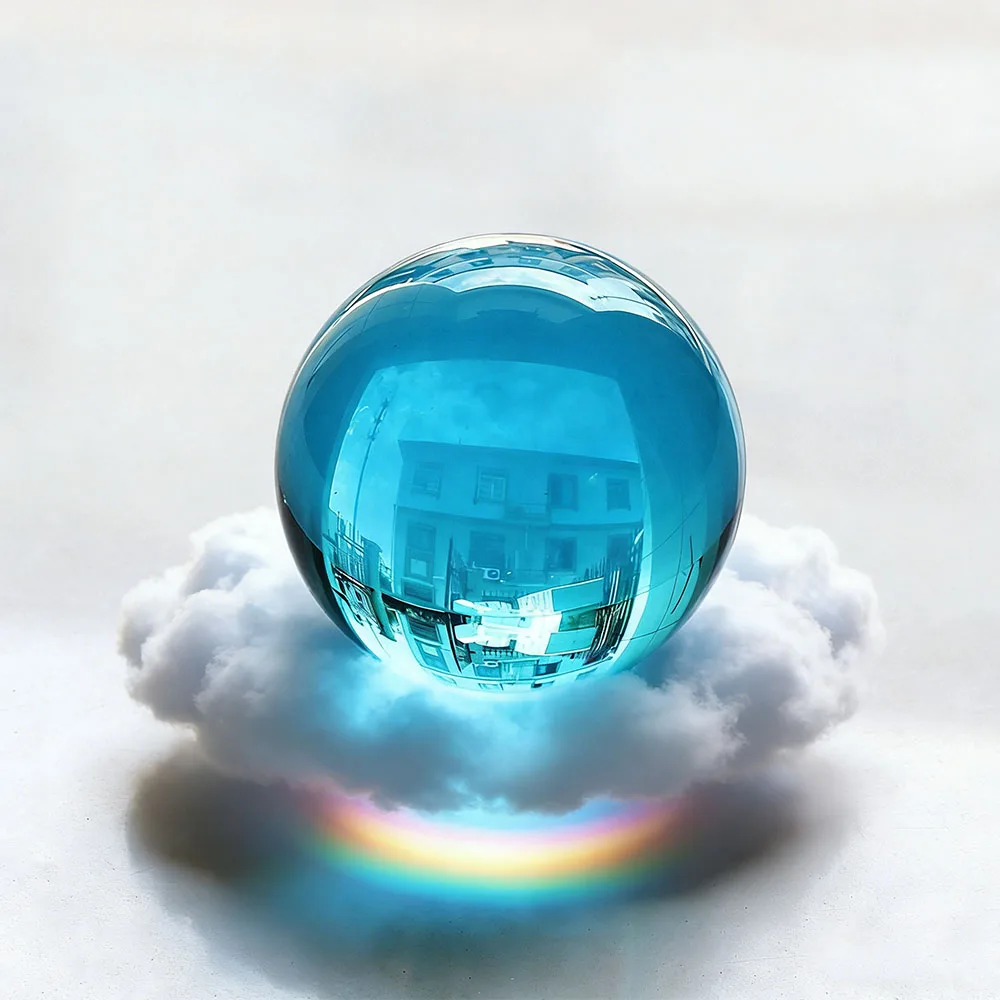 1/3/5/10Pcs Transparent Crystal Glass Balls Dia 40mm Home Decoration  DIY Handmade Access Roies Red Blue Green Yellow Purple