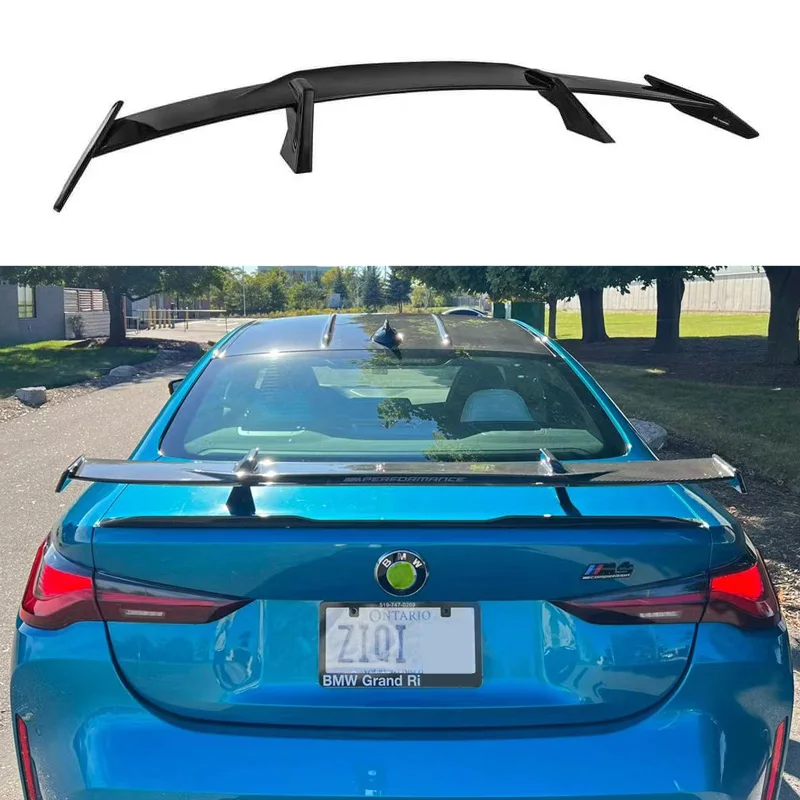 For BMW 4-Series G82 F36 G80 G23 G22 2-Door Sedan & 2020-2022 M4 Style Rear Wing Spoiler Lip Real Carbon Fiber Trunk Spoiler