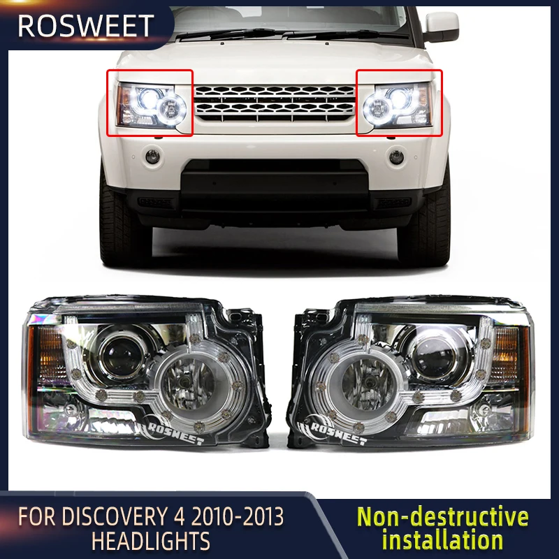 Фары для Land Rover Discovery 4 2010 2011 2012 2013 года L319 Автомобильная Передняя Светодиодная лампа Автомобильные фары автомобильные аксессуары